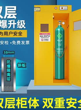 全钢气瓶柜危险害气体氢气氧气乙炔液化气存储双层加厚防爆安全柜