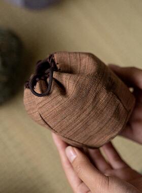 香慢蓝0000253绢纺提花云纱仕覆袋茶袋杯有品质有调性的主人杯袋