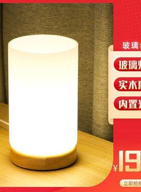 简约温馨LED台灯床头暖色小夜灯桌面小灯装饰日韩式USB插头氛围灯