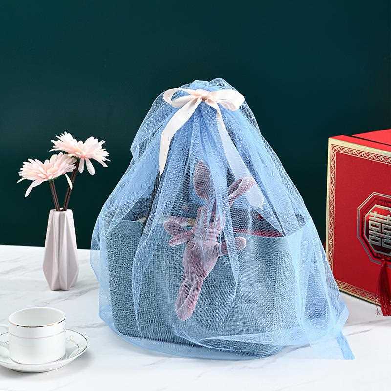新衣款伴手礼购篮女士手提包物篮塑YD-036 料洗子麻布纹收纳篮时