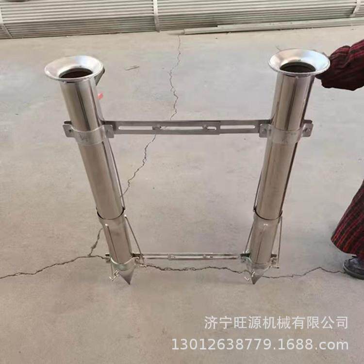 双行不锈钢栽苗器 手动辣椒移栽器 双把手栽苗器