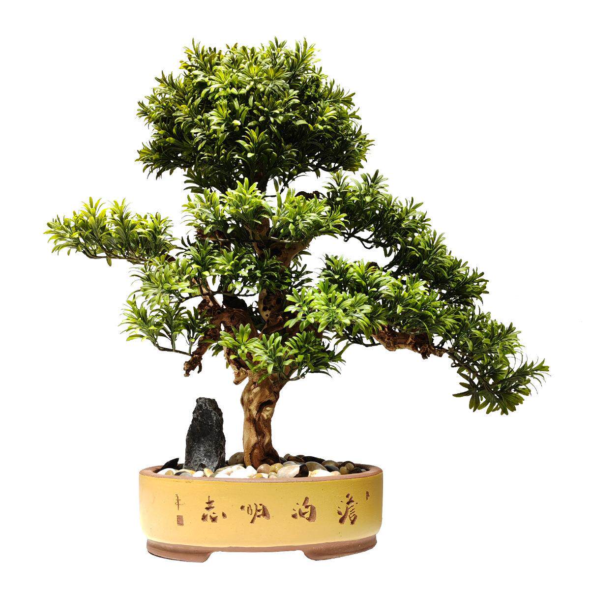 迎客松盆栽仿真植物盆景厂家家居酒店大厅客厅装饰松树摆设装饰品