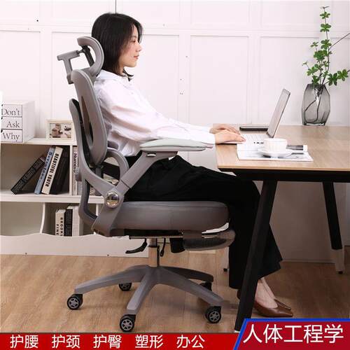 人体工学电坐电脑椅家用办公椅久可升降竞椅可躺护腰EHO老程板椅