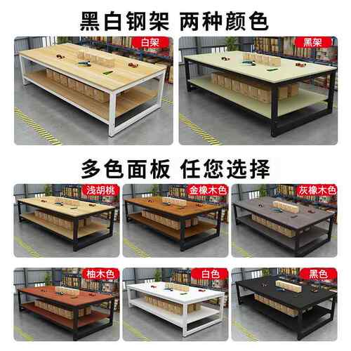 工作台双层快递打包台包装桌流水线操作台车间工厂装