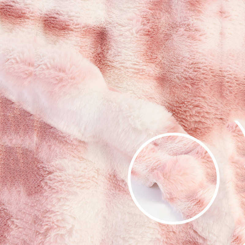 Набивные ткани 兔毛泡泡绒扎染高档服装面料 提印花起泡绒抱枕沙发毛绒布料批发