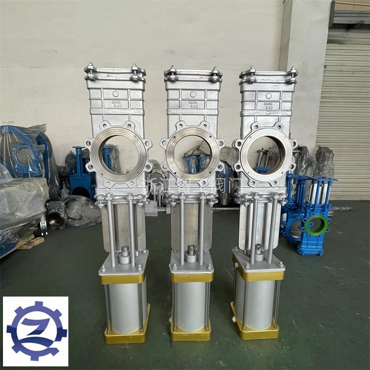 智工气动不锈钢穿透式插板阀贯穿式插板阀SCZ67W-10PDN200