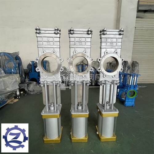 智工气动不锈钢穿透式插板阀贯穿式插板阀SCZ67W-10PDN200