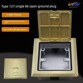 地板插头 地板插头新盖式 赤通地板插座全铜翻盖式 地板插座弹出式