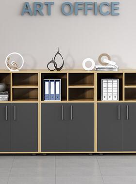 柜办公木质文件料YY11-11柜资矮收纳室档案柜子储物隔断落地柜打