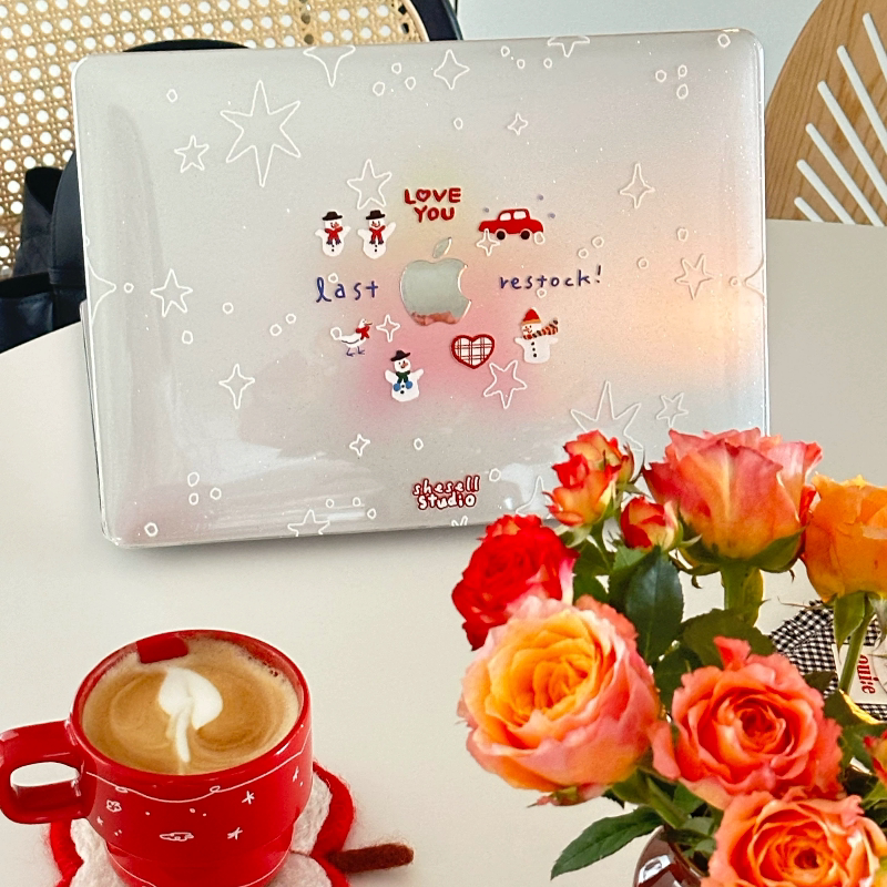 Shesell「秋到冬」满天星Macbook保护壳13寸air保护套pro新款M3防划防刮14寸细闪圣诞节日氛围感礼物