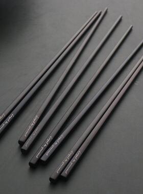 304 stainless steel black English metal chopsticks