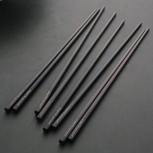 metal 304 chopsticks English black stainless steel