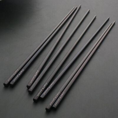 304 stainless steel black English metal chopsticks