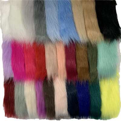 现货5CM狐狸毛面料 仿大狐狸毛 纯色狐狸毛 人造毛皮 长毛绒绒布