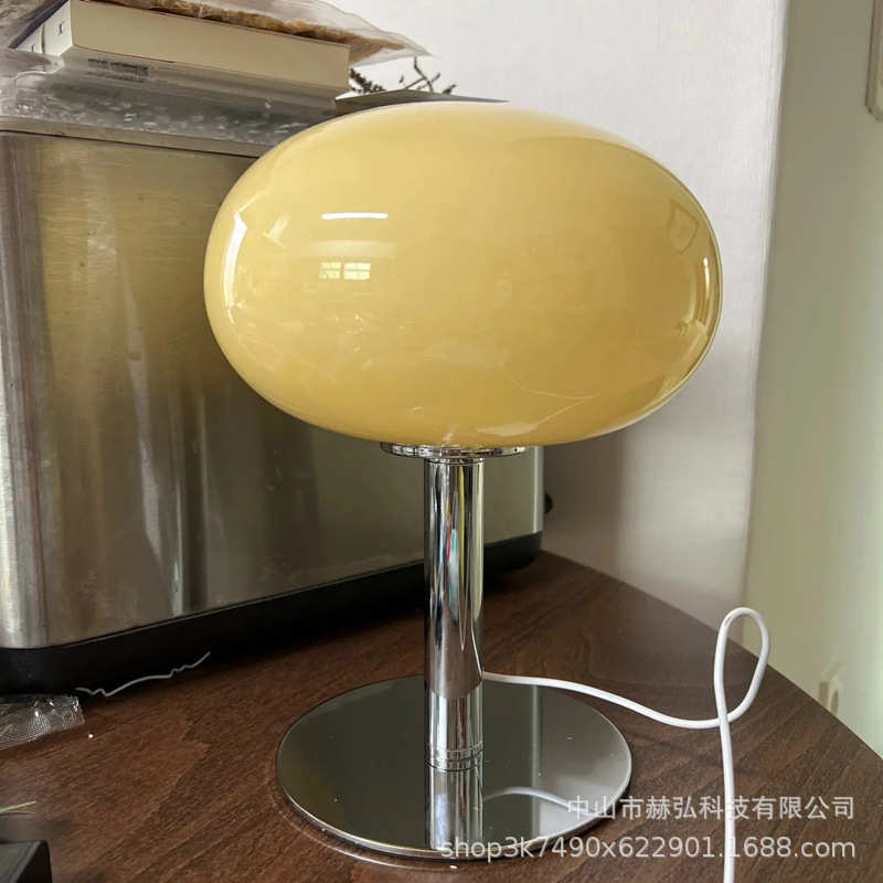 北欧棒棒糖台灯奶油风卧室床头书桌桌面少女心浪漫玻璃装饰台灯
