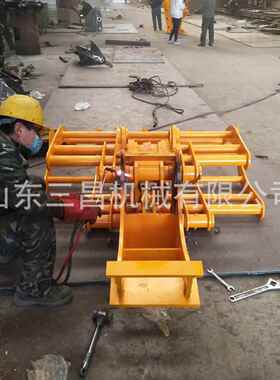 60度旋转勾机爪挖掘机抓木器草夹棉花夹挖机夹木机树夹子