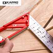 KAPRO不锈钢直角尺90度木工45标注划线角度尺353