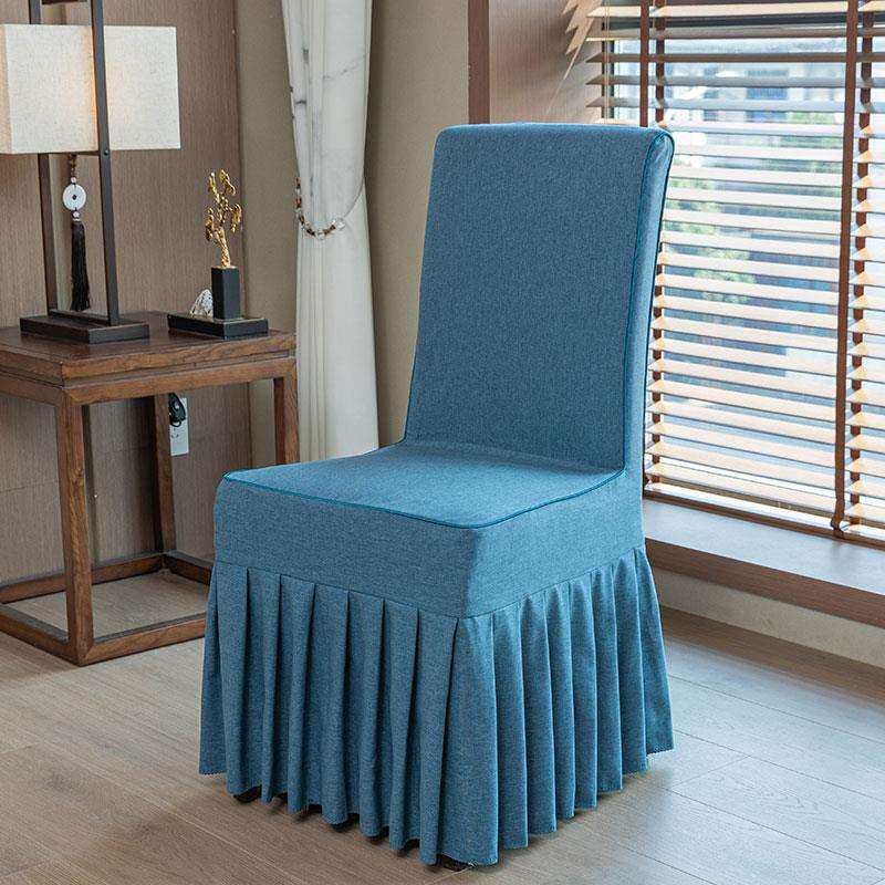 高档酒店椅子套连体椅子套罩宴会会议室餐厅饭店专用亚麻中式布艺