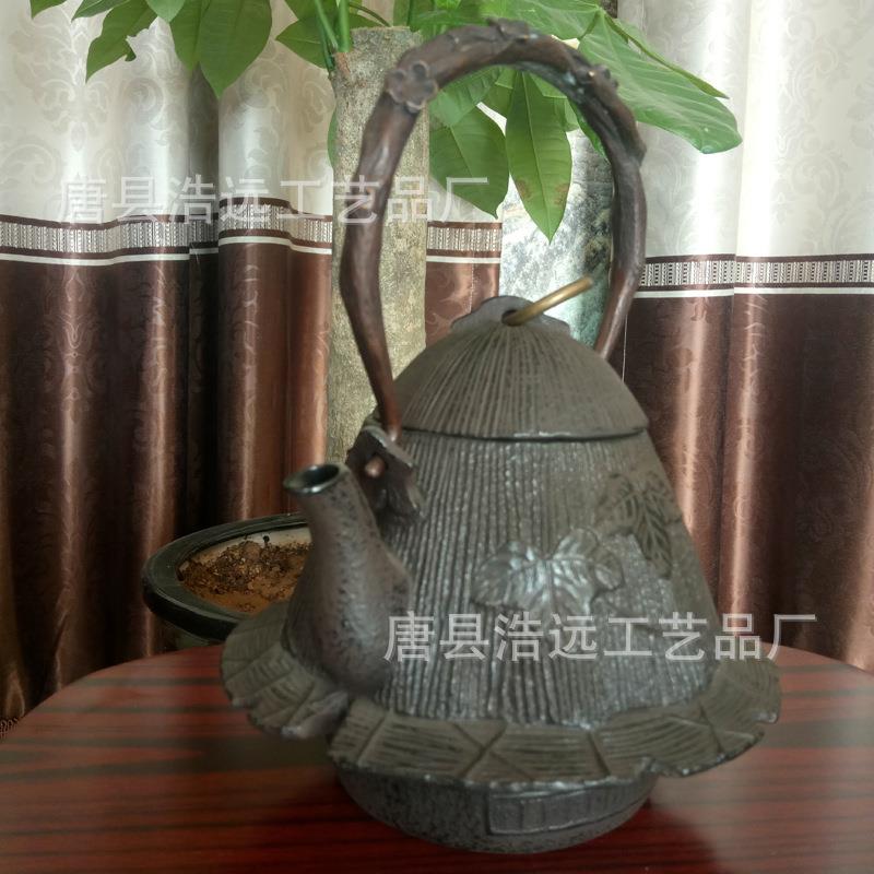 养生铁壶 家居使用烧水壶工艺品摆件雕塑出售铸铁水壶摆件