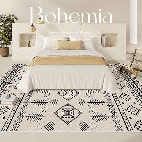 地毯卧室床边毯覆古客厅茶几毯防水防污加厚防滑可睡可坐飘窗地垫