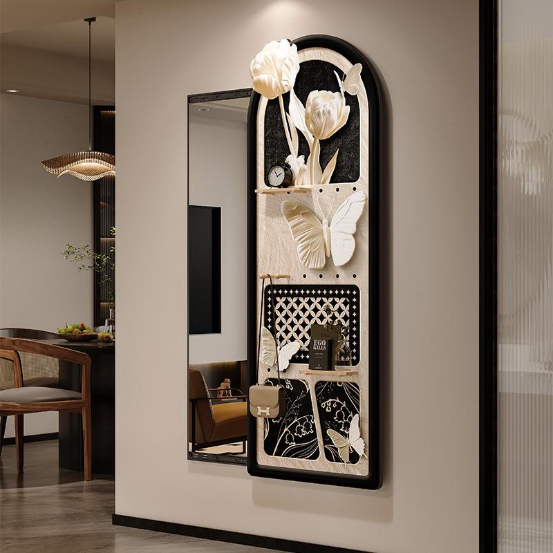 中古风推镜拉隐藏式全镜身NNO镜装饰洞洞板隐形穿衣玄关试衣画子