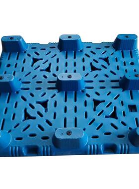 角吹塑托盘仓库流栈板九平板九脚胶托盘卡板垫PEF仓板塑物垫板防