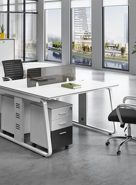 职员办公桌工椅组简约四合位4TGY办公室桌子双人面对面员桌人6办