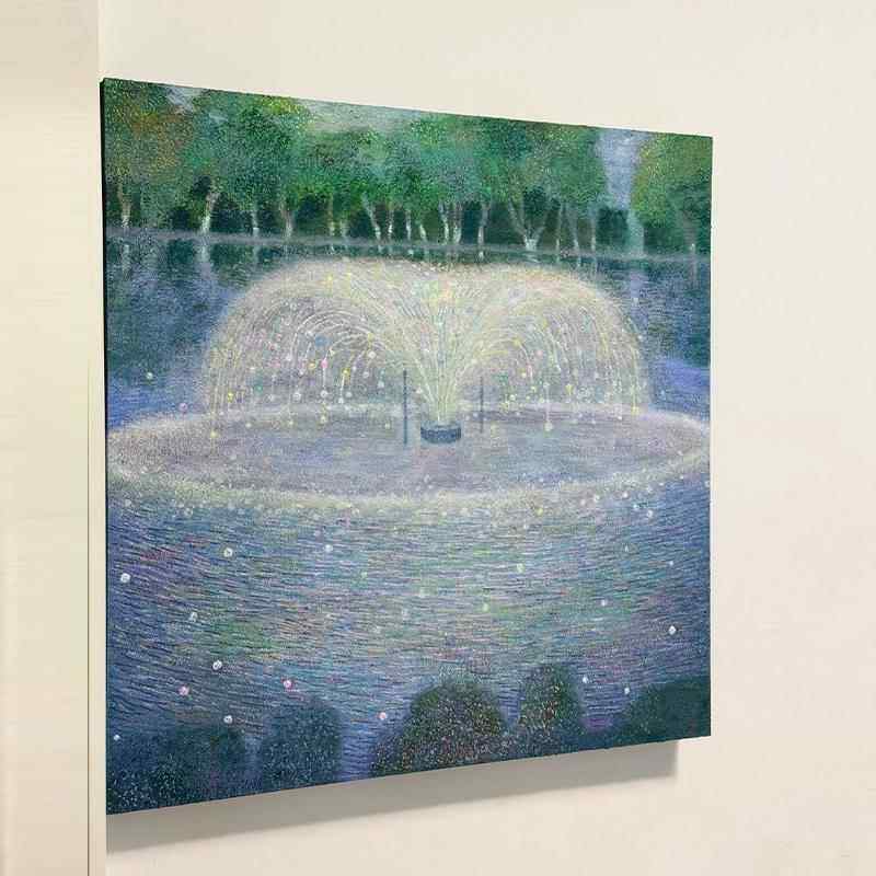 《梦里的喷泉》客厅装饰画画治愈系饭厅卧室玄关壁画画沙发背景墙,家居饰品,现代装饰画,淘宝优惠券,粉丝福利购,淘宝优惠卷