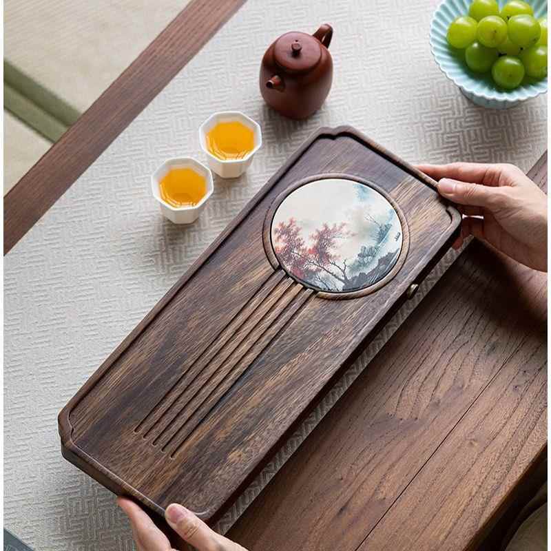 新款整块KKL胡桃木家茶盘小用实木办公室水式型干泡茶台排茶海小