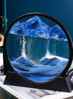 流沙画 画摆件创意艺术沙漏客厅酒柜电视柜办公室轻奢家居装饰品