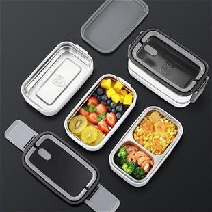 Steel Stainless Heated Lunch Sealed Double Box Layer