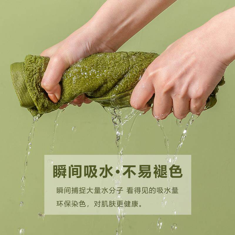 W1TR情侣毛巾纯棉吸水不掉毛巾男洗脸洗澡家用女可爱创意一对