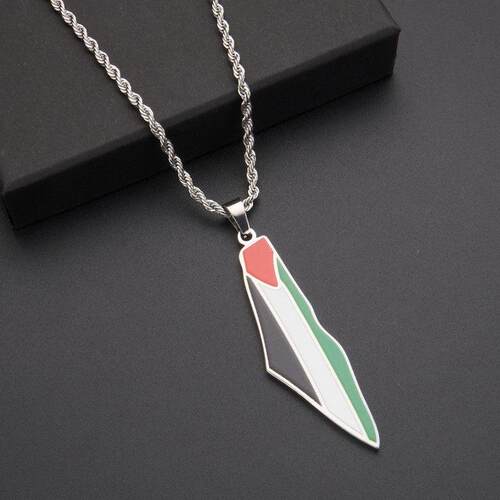 Palestine map Pendant necklace Stainless steel stylish