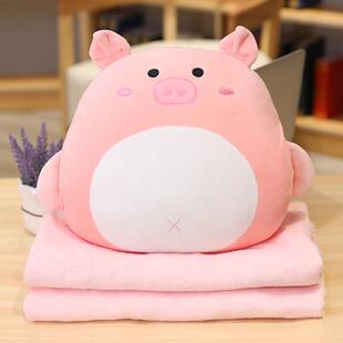 汽车三合一抱枕龙猫被子两用毯子靠枕毯空调午睡枕靠垫午休枕头