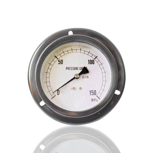 轴向带前边不锈钢压力表全钢充油耐震YNBF100ZT 150MPA M20*1.5