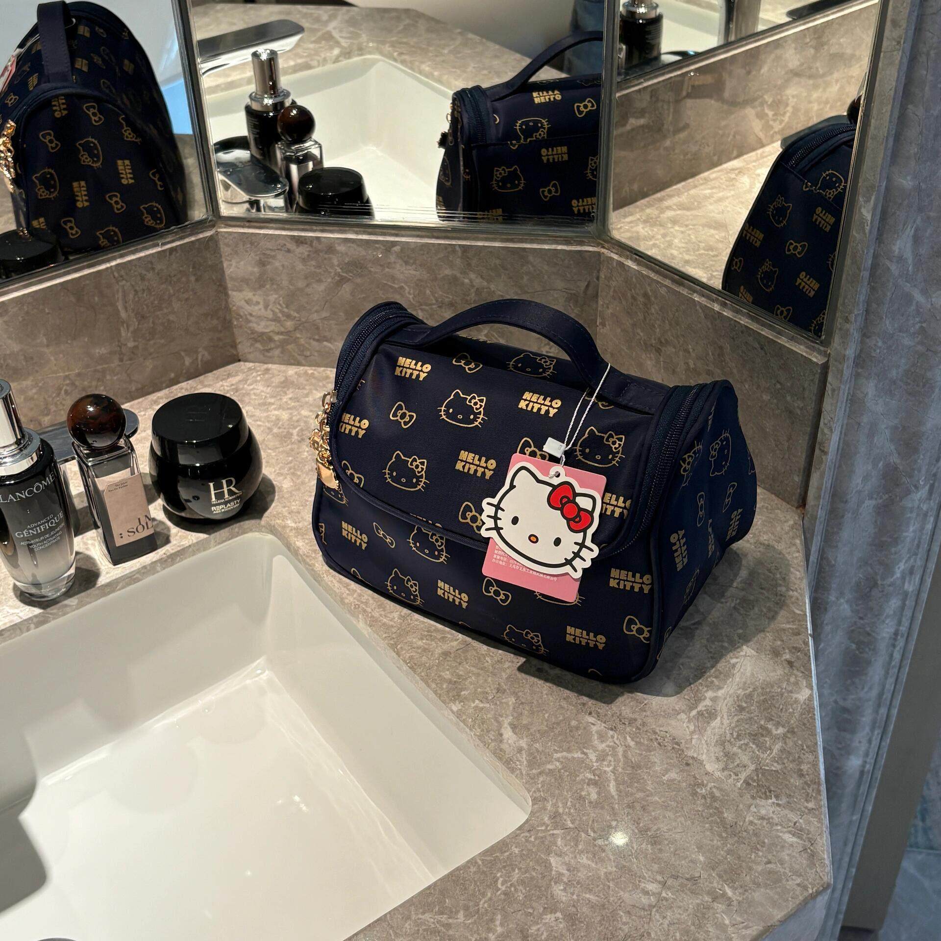 哈喽kitty化妆包女可携式洗漱包化妆品刷子收纳包大容量出差旅行