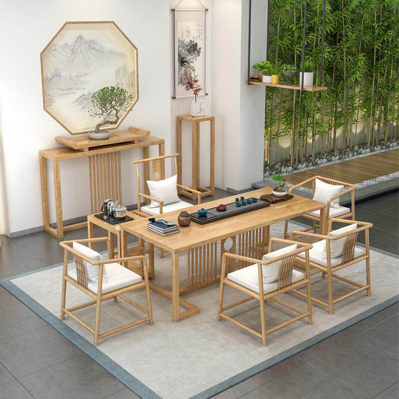 严选新中式实木茶家用客厅茶空间茶艺桌酒店大堂夫公桌茶司功HGQ