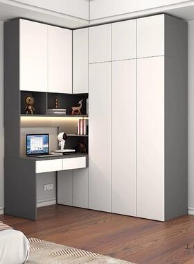 ENF级脑板GWF卧室小户转角柜衣连书桌一体组合学生电学习桌写型字