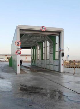 鲁鸿山西朔州龙门式全封闭洗车房矿场洗轮机冬季保温