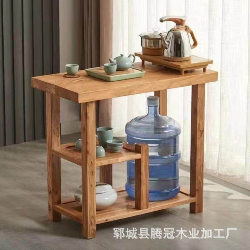 老榆木仿古茶水柜家用多功能中式茶桌烧水柜复古老式茶桌餐边柜