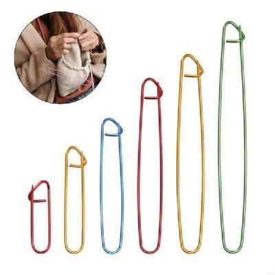 E56E 6 Pieces Stitches Holders Aluminum Yarn Stitches
