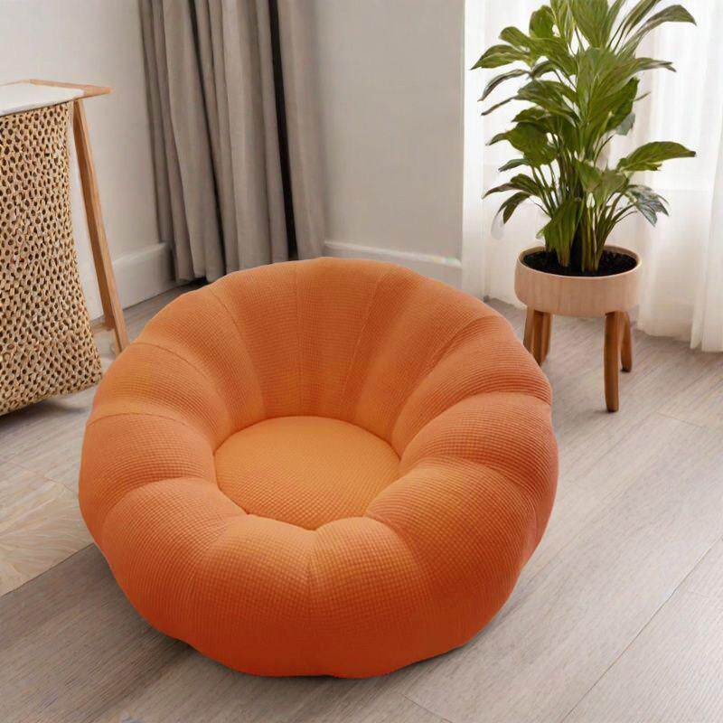 定做南瓜沙发套加厚懒人休闲 躺椅罩防尘南瓜椅脚踏凳套子全包通