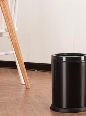 GAOK不锈钢垃圾桶开口垃圾桶家用卫生间用垃圾桶无盖厨房8818