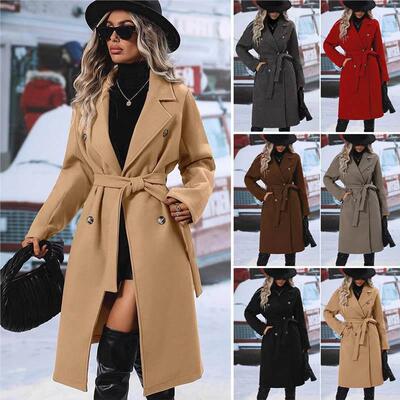 Long sleeved front opening pocket long windbreaker warm