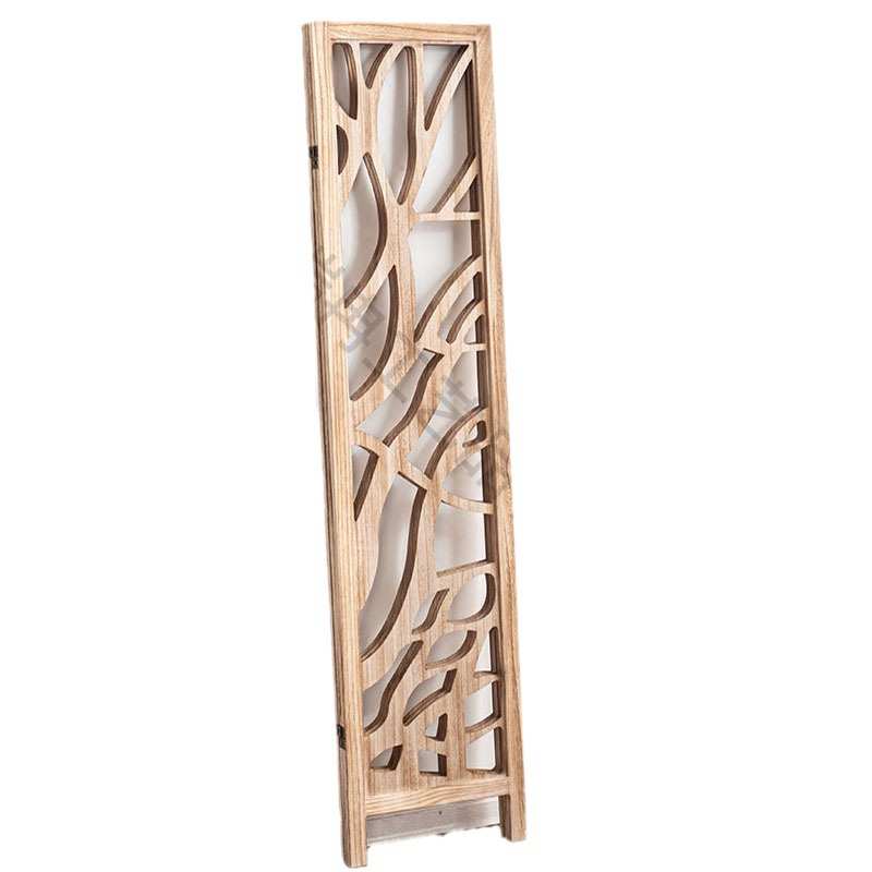 日系简约木质屏风酒店卧室折叠隔断客厅便捷可移动镂空折叠屏风