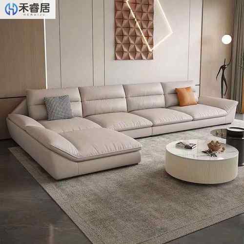 新款意式极简猫抓布沙发科技布沙发客厅大小户型转角贵妃沙发组合