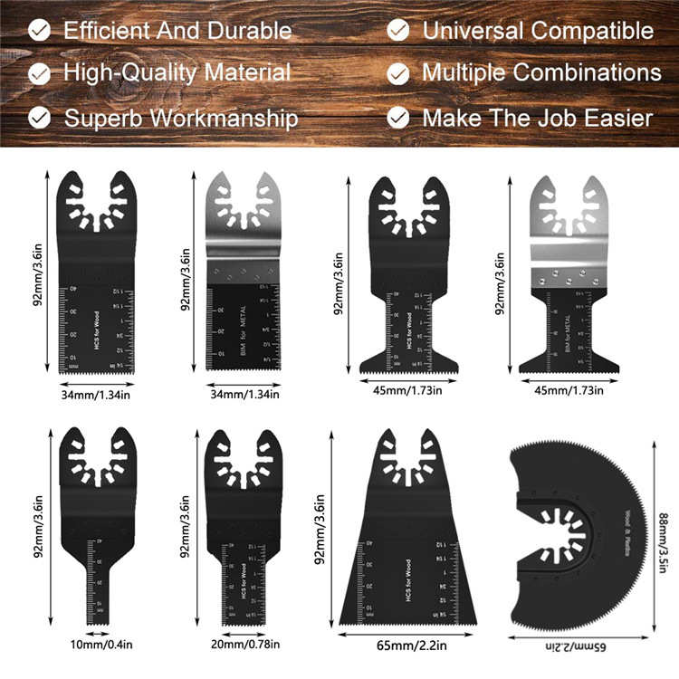 121件万用宝多功能机修边机锯片套件 木工摆动配件 开口快装