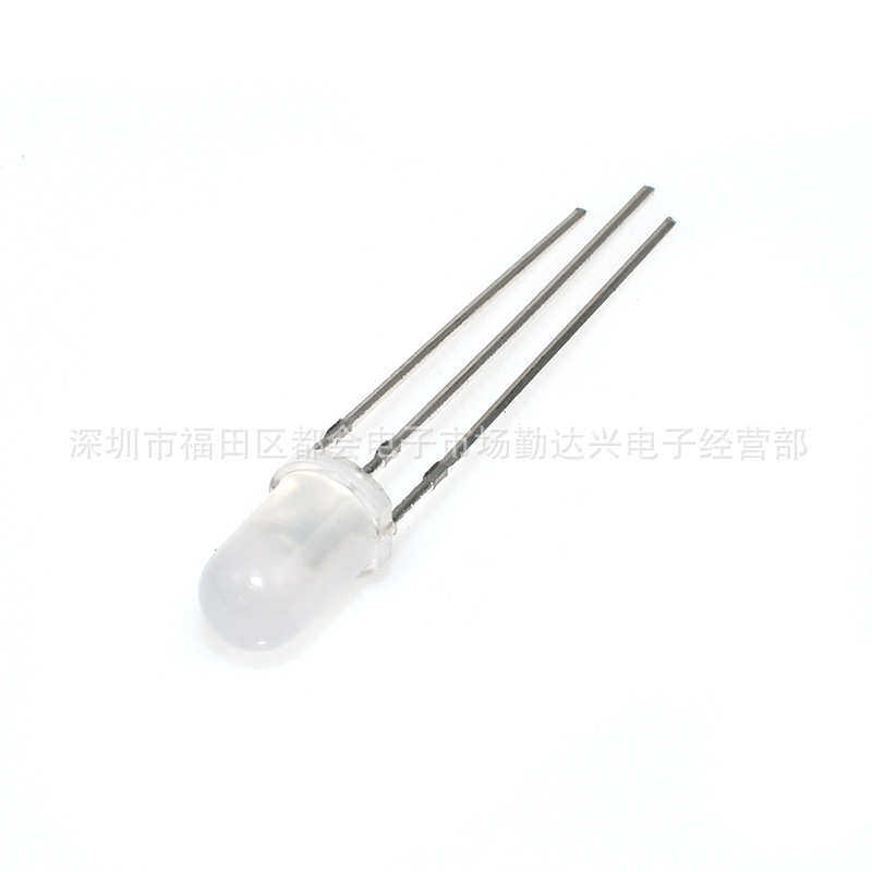 共双色f5mm锡珠led红蓝灯 5mm红蓝直led阳灯珠脚发光特插共阴雾状