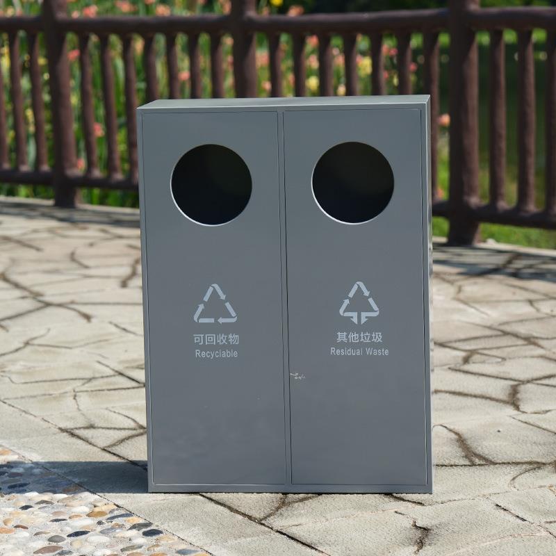 户外垃圾桶分类小区环卫商用室外公园景区大号金属瓜果皮箱不锈钢