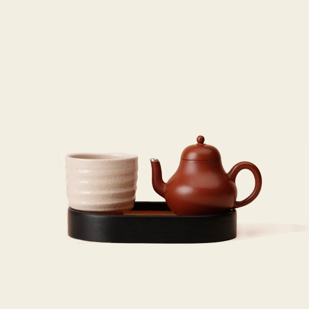 条【一人饮】紫砂茶功一人饮夫茶具套组原矿白玉全段泥一手工紫砂